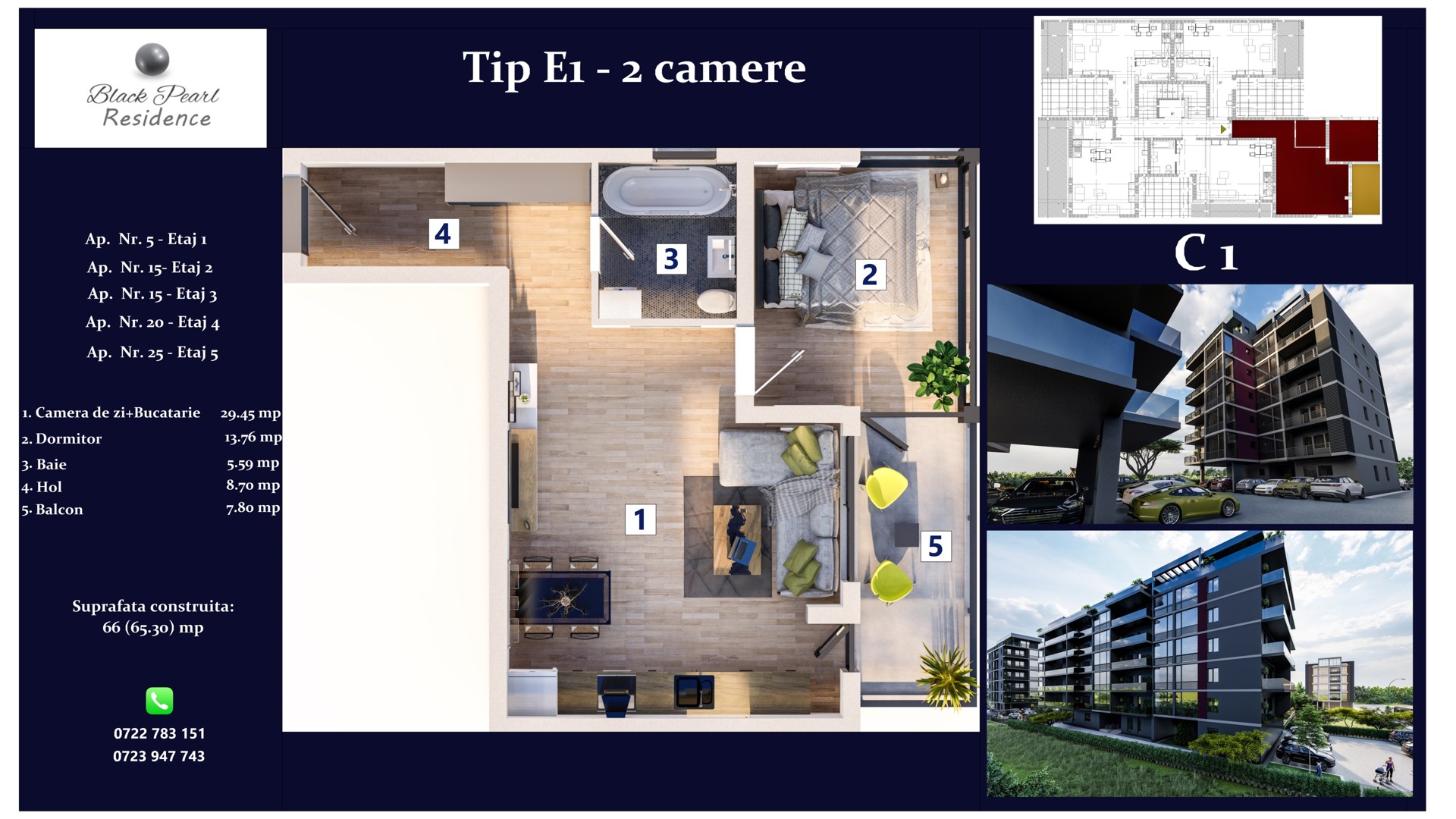 Bloc C1 | Apartamentul E1