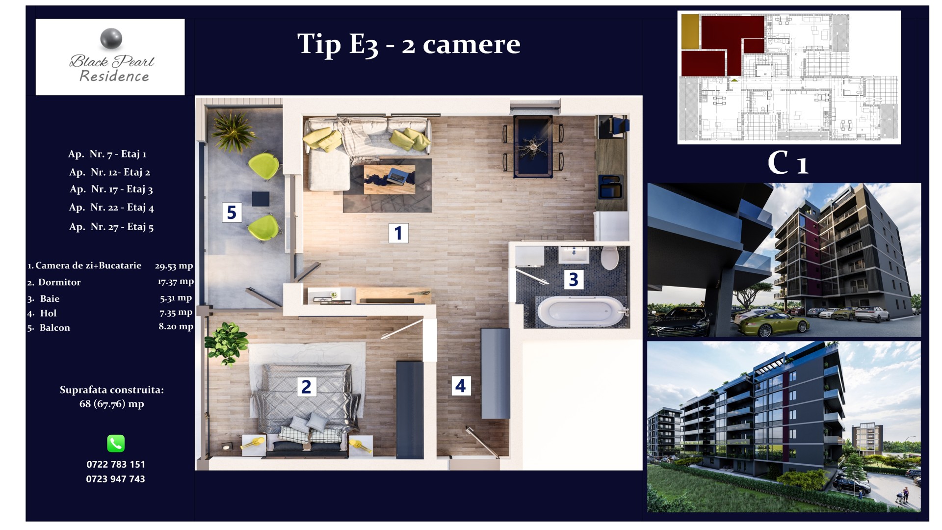 Bloc C1 | Apartamentul E3