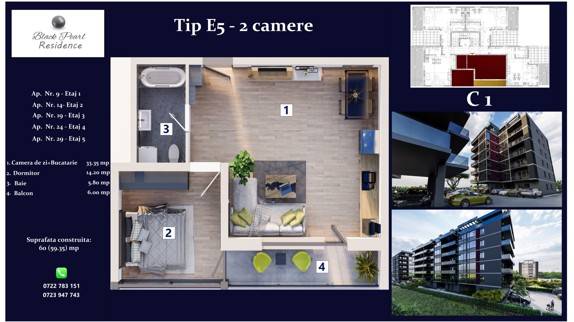 Bloc C1 | Apartamentul E5