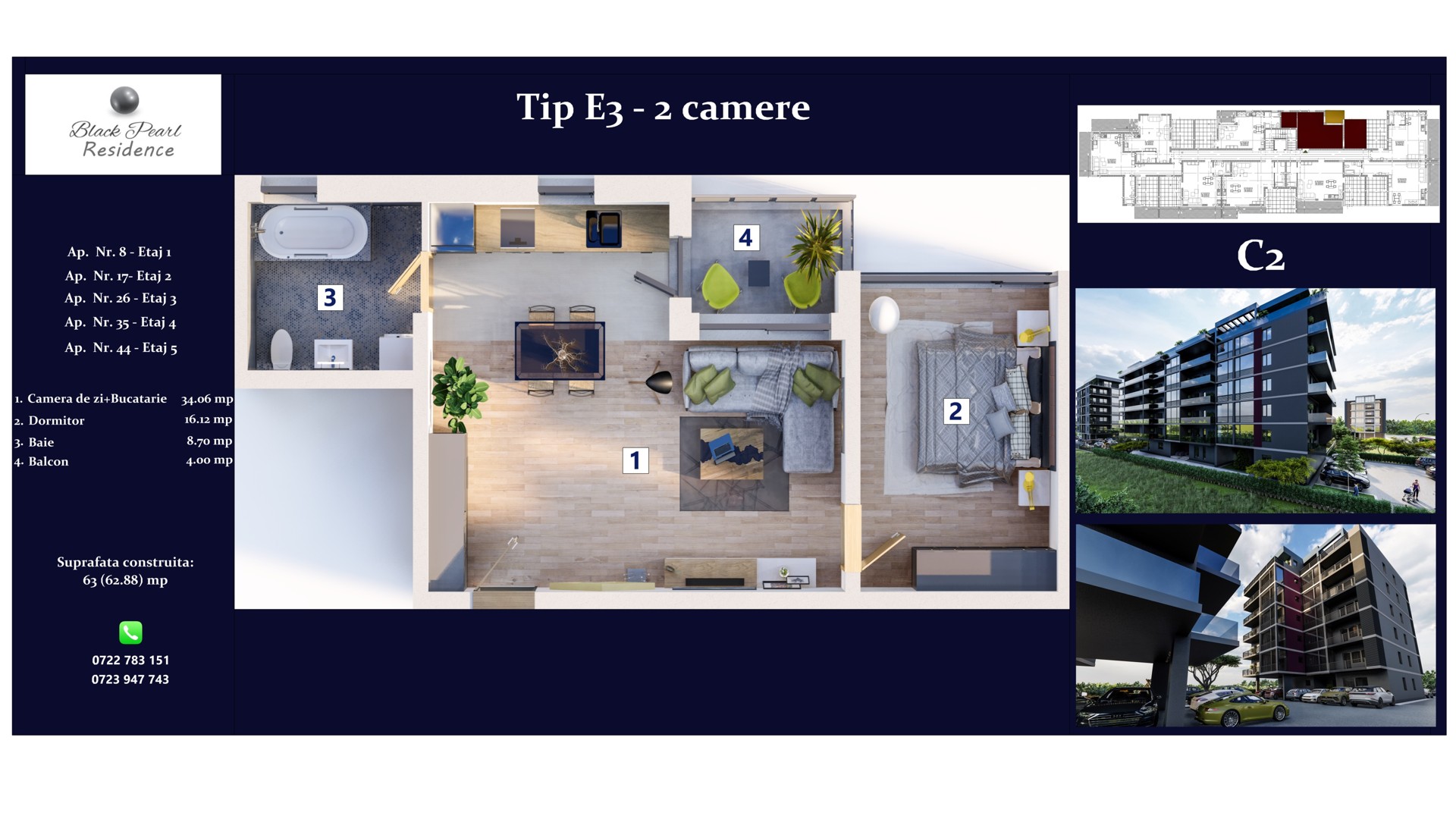 Bloc C2 | Apartamentul E3