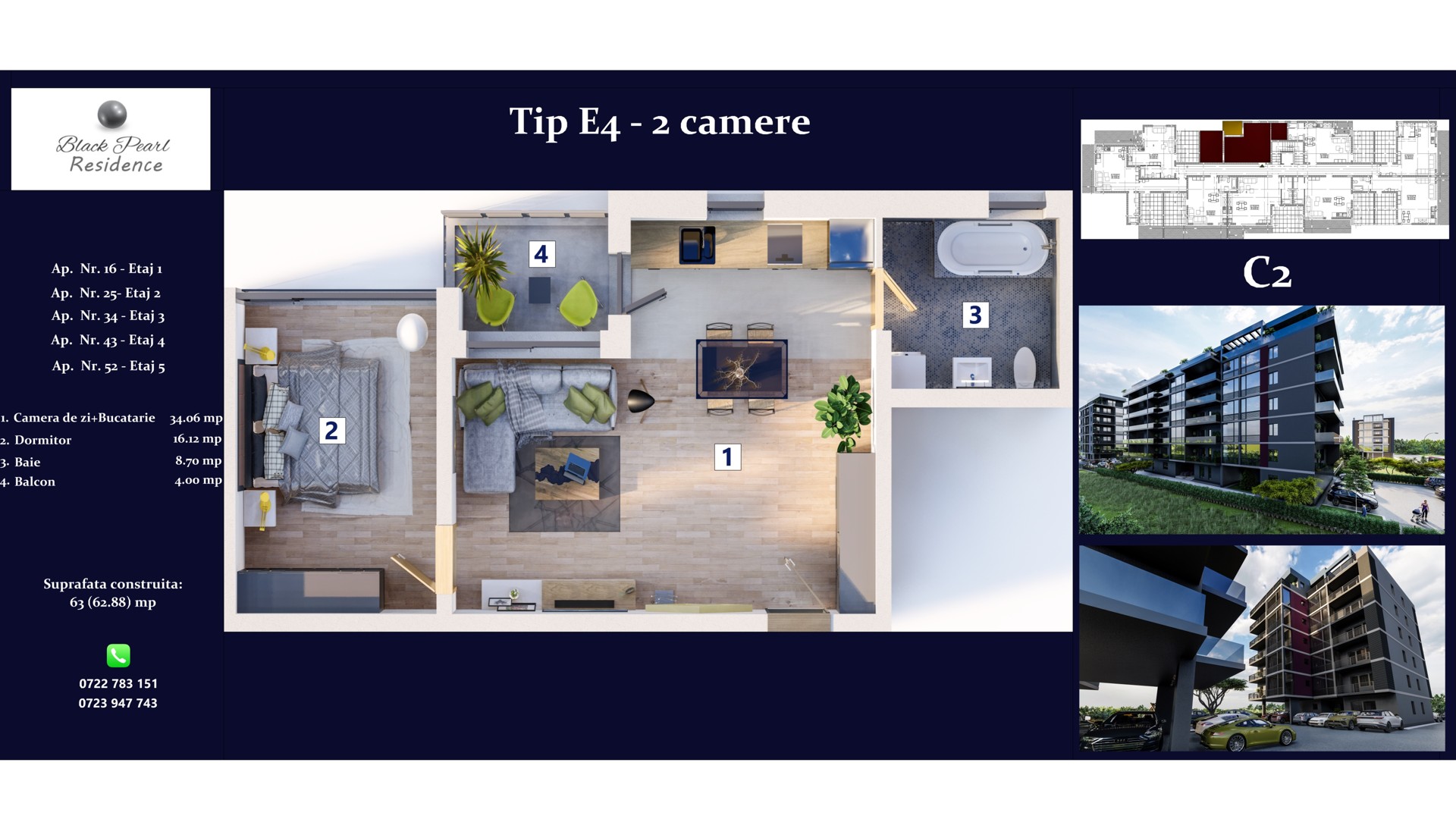 Bloc C2 | Apartamentul E4