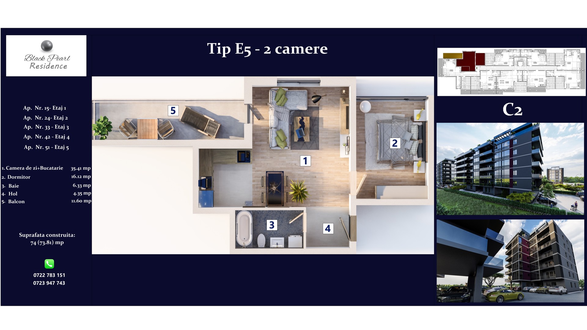 Bloc C2 | Apartamentul E5